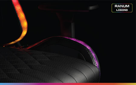 Crna gaming stolica s LED svjetlima