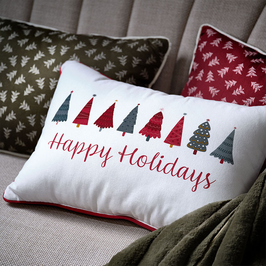 Svečani božićni jastučići s motivima božićnog drvca