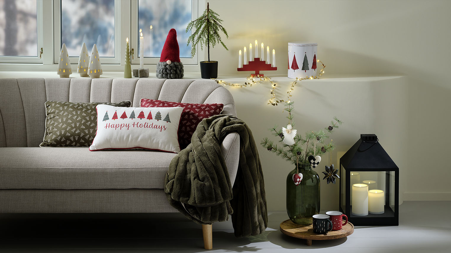 Nova božićna Nordic mood collection zasigurno će unijeti čaroliju u vaš dom Ugodan dnevni boravak sa skandinavskim blagdanskim ukrasima
