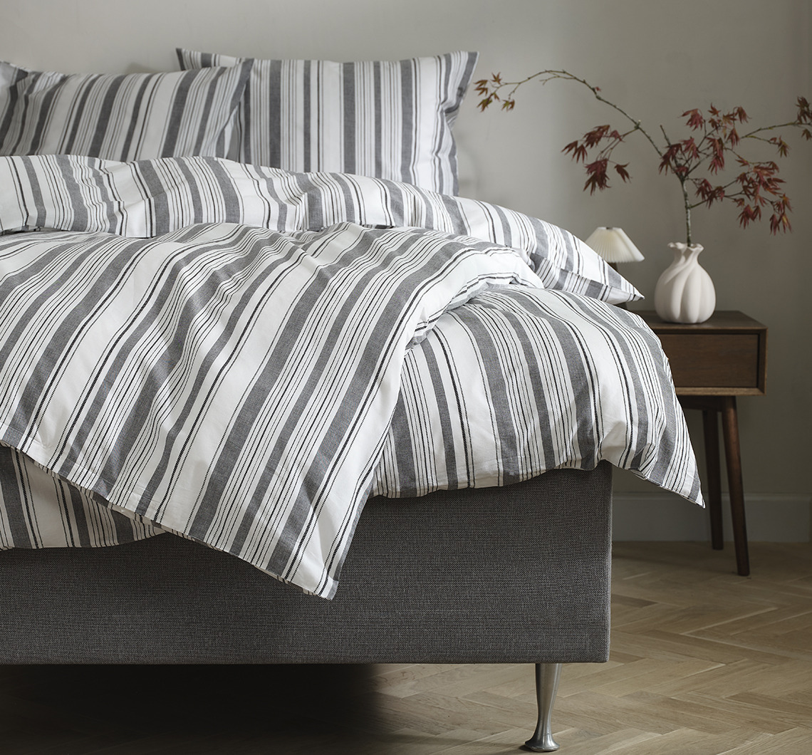 Posteljina IDA je 100% pamuk s certifikatom OEKO-TEX® STANDARD 100, Better Cotton Prugasti set navlaka za poplun