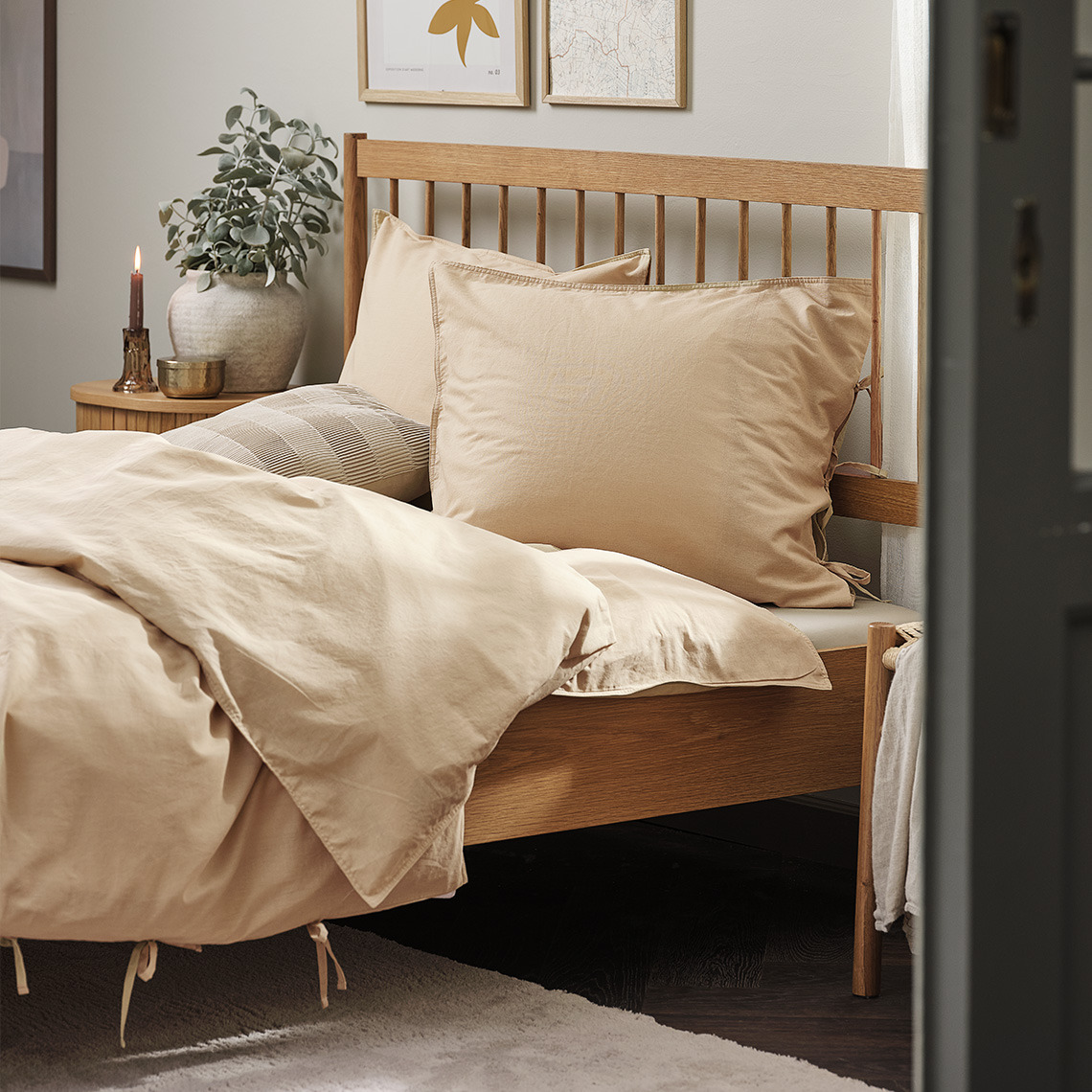 SELMA set posteljine od ispranog pamuka Posteljina od ispranog pamuka, uključujući navlake za poplune i jastučnice