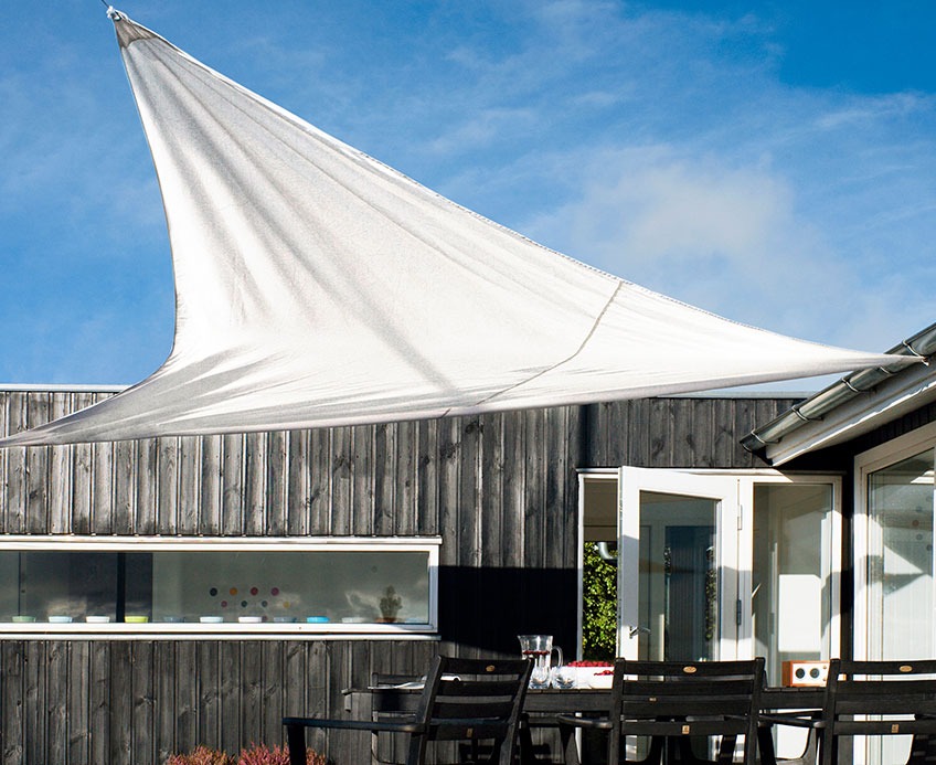 Sun shelter covering a patio