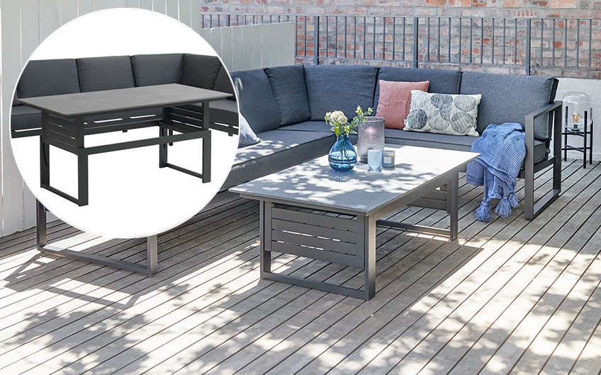 VONGE vrtni lounge set sa stolom podesivim po visini Vrtni lounge set sa stolom podesivim po visini
